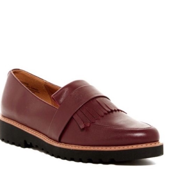 14th & Union Shoes - 14th & Union Maroon Leather Oxford Loafers